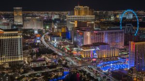 Las Vegas Strip at night - high vantage