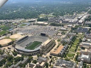 Aerial of Notre Dame Stadium