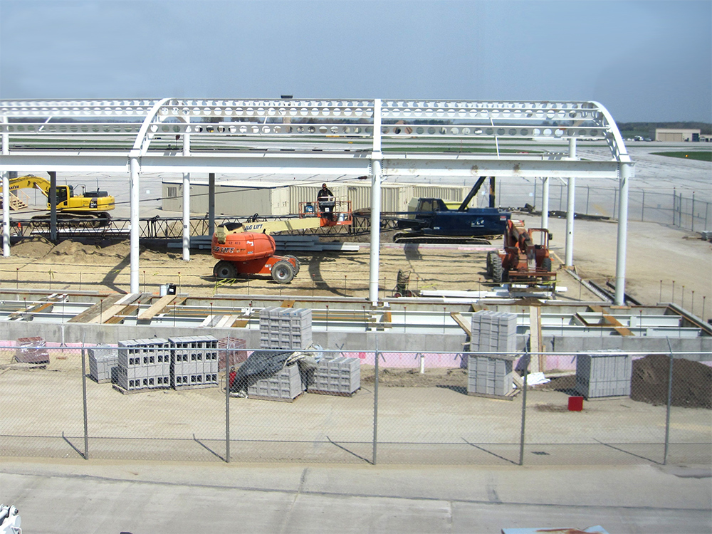 Construction of expansion at airport
